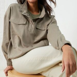 UpWest Cropped EcoHemp Twill Jacket Ash S Small